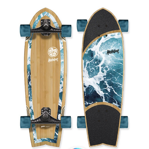 Holiday Surf Skate Blue Wash 31" Complete Surfskate Skateboard