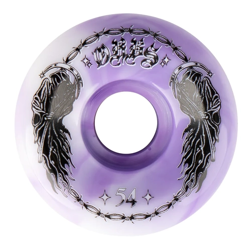 Orbs Swirls Purple White 54mm 99a Skateboard Wheels