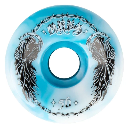 Orbs Swirls Blue White 56mm 99a Skateboard Wheels