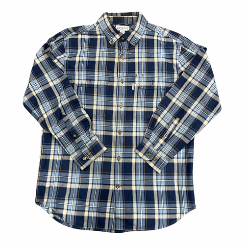 Carhartt Flannel Blue Medium Mens Used Vintage