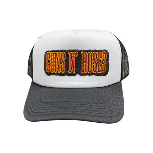 Guns n Roses Black White Snapback Trucker Hat Cap