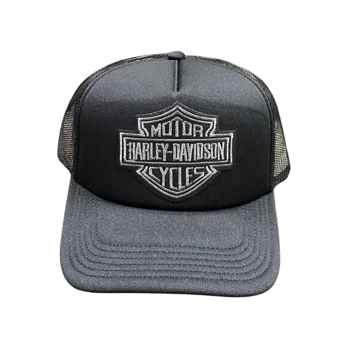 Harley Davidson Black Snapback Trucker Hat Cap