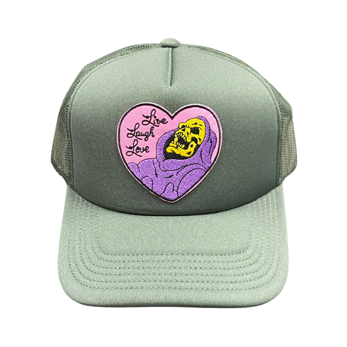 Live Laugh Love Olive Snapback Trucker Hat Cap