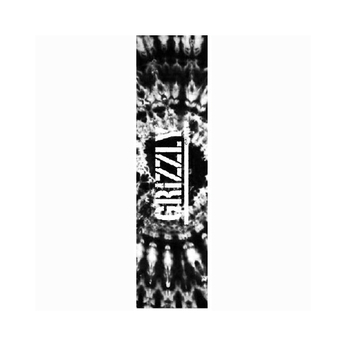 Grizzly Stamp Tie Dye Black White 9" Skateboard Griptape