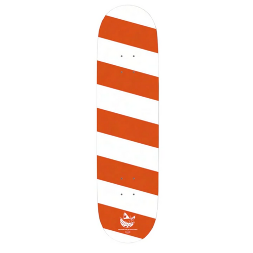 Hopps x Labour Barrier 8.25" Orange White Skateboard Deck