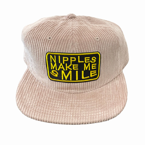 Nipples Corduroy Tan Strapback Hat Cap
