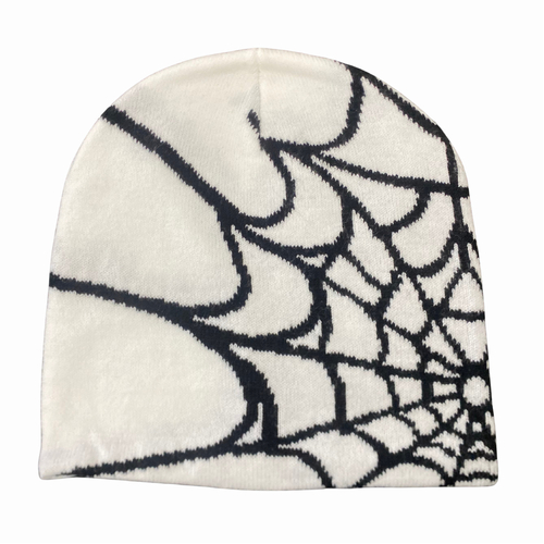 Boarders Spider Web White Black Beanie