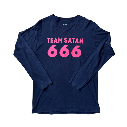 Team Satan Skateboarding Long Sleeve T-Shirt Used Vintage