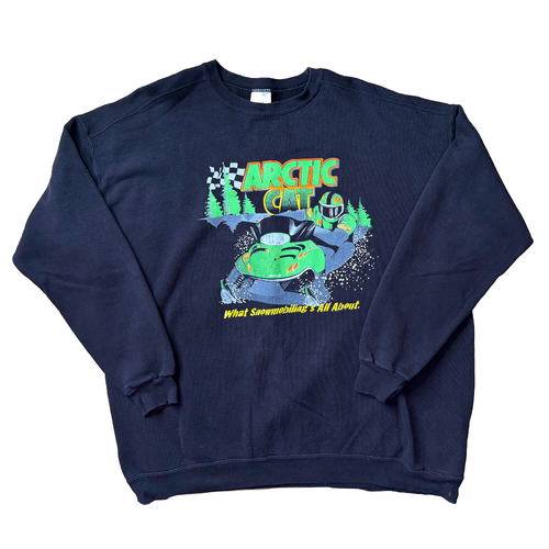 Artic Cat Snowmobile Crewneck Sweatshirt Jumper Used Vintage