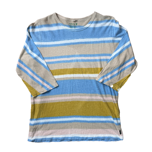Go Hemp Striped Large Raglan Shirt Used Vintage