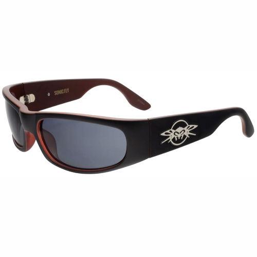 Black Flys Sonic Fly Matte Black Red Smoke Lens Sunglasses