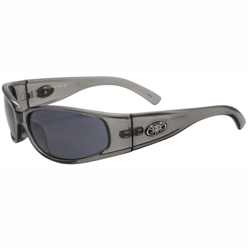 Black Flys Micro Fly 2 Crystal Grey Smoke Lens Sunglasses