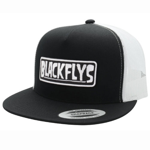 Black Flys Fly Zig Black Yupoong Trucker Snap Back Hat Cap