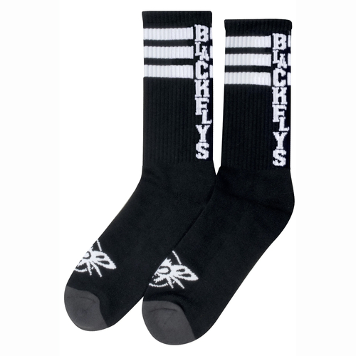 Black Flys Stripes Black Socks
