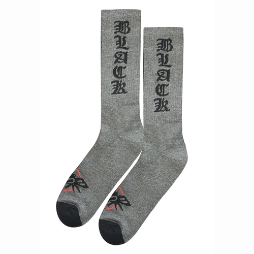 Black Flys Old English Heather Grey Socks