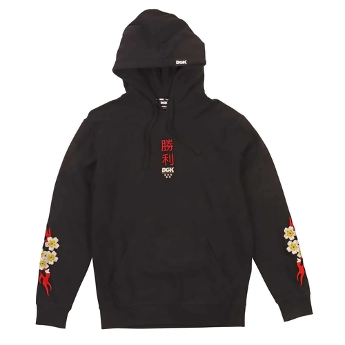 DGK Dynasty Custom Embroidered Black Large Hoody Used Vintage