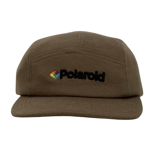 Polaroid 6 Panel Brown Cap Hat Used Vintage