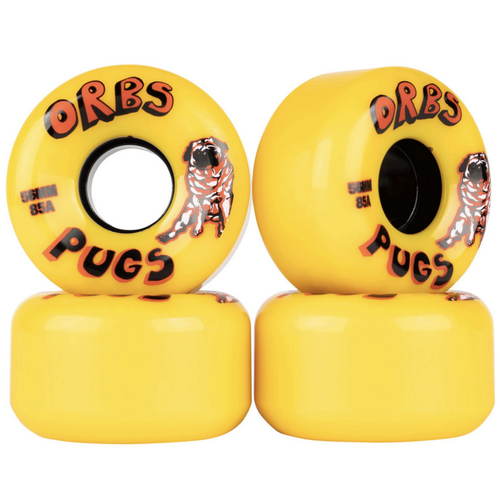 Orbs Pugs Yellow 56mm 85a Skateboard Wheels
