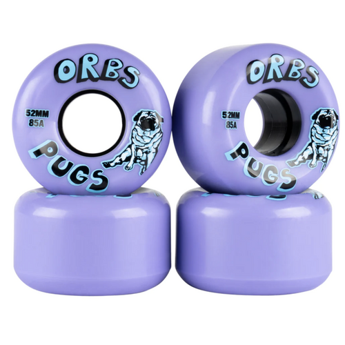Orbs Pugs Purple 52mm 85a Skateboard Wheels