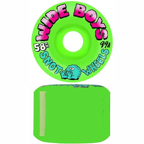 Snot Wheel Co Wide Boys 58mm 99a Green Skateboard Wheels