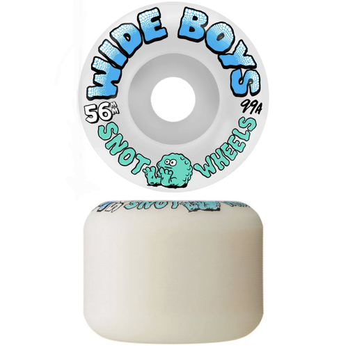 Snot Wheel Co Wide Boys 56mm 99a White Skateboard Wheels