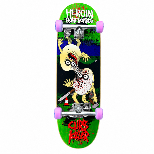 Heroin Merged Egg Curb Killer 10" Complete Skateboard