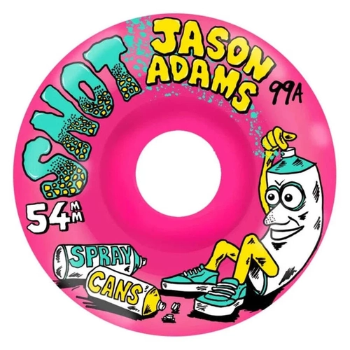 Snot Wheel Co Jason Adams 54mm 99a Pink Skateboard Wheels
