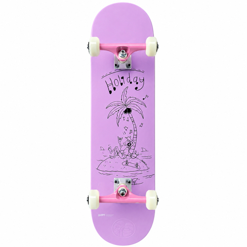 Holiday Island Magenta 8.0" Complete Skateboard