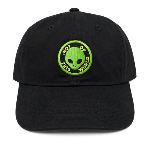 Not of This World Black Strapback Hat Cap