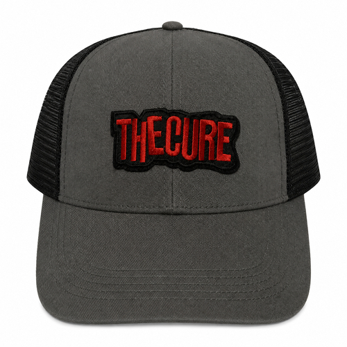 The Cure Grey Black Trucker Snapback Hat Cap