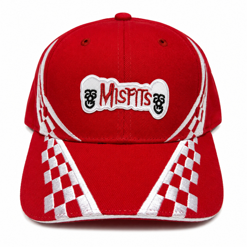 Misfits Red Velcro Strapback Hat Cap