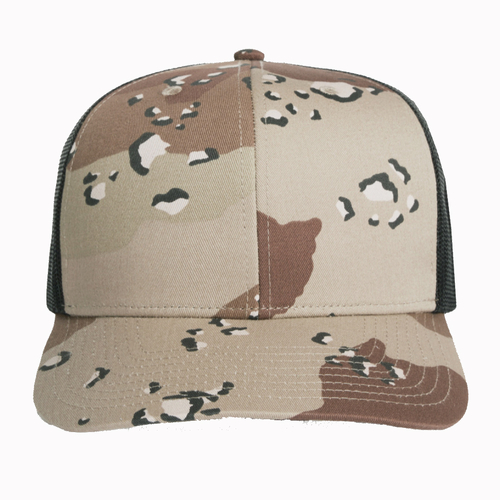 AS Colour Stock Contrast Trucker Cap Hat Desert Camo Black
