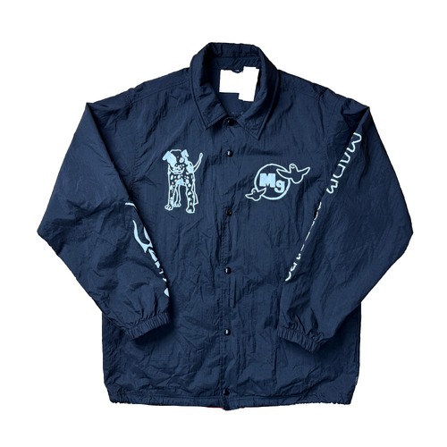 Mark Gonzales Black Large Coaches Spray Jacket Used Vintage