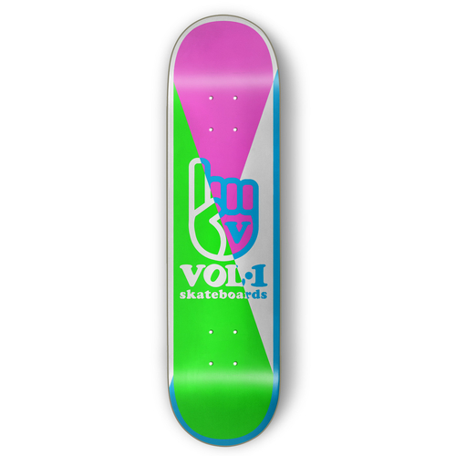 Vol.1 Frames Green Pink 8.125" Skateboard Deck