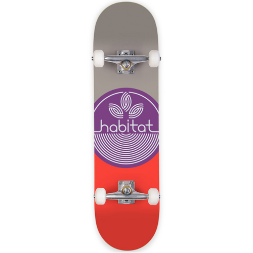 Habitat Leaf Dot Purple 8.0" Complete Skateboard