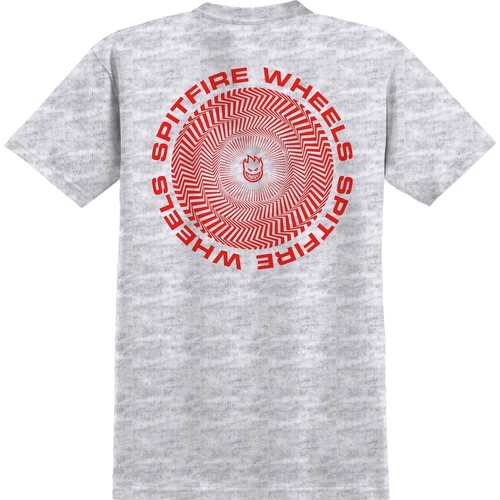 Spitfire Classic Vortex Ash Red Mens Short Sleeve Tee [Size: Large]