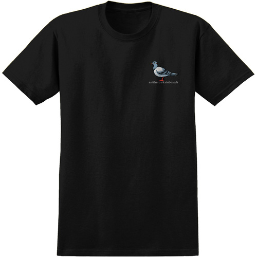Anti Hero Lil Pigeon Black Kids Short Sleeve T Shirt [Size: Large]