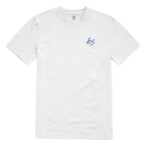 éS Script Classic White Blue Mens Short Sleeve T-Shirt [Size: 2X-Large]