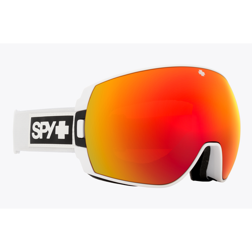 Spy Legacy Matte White 2023 Snowboard Goggles HD+ Bronze Red Spectra Lens