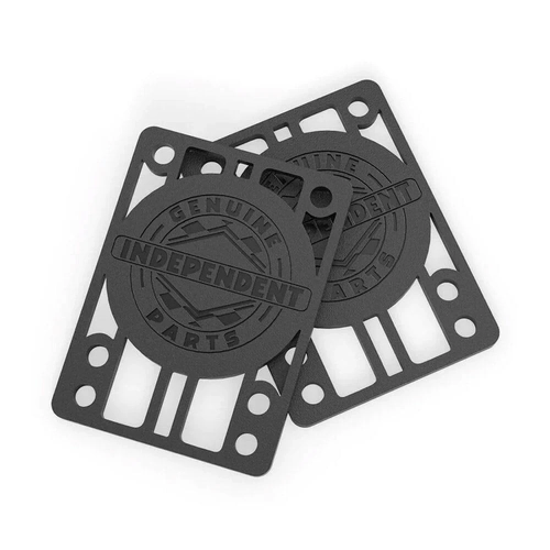 Independent 1/8" Hard Risers Black Skateboard Riser Pads