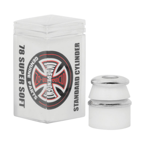 Independent Cushions Standard Cylinder Super Soft White 78a Skateboard Bushings