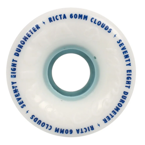 Ricta Clouds White Blue 60mm 78a Skateboard Wheels
