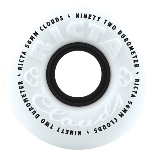 Ricta Clouds White Black 56mm 92a Skateboard Wheels