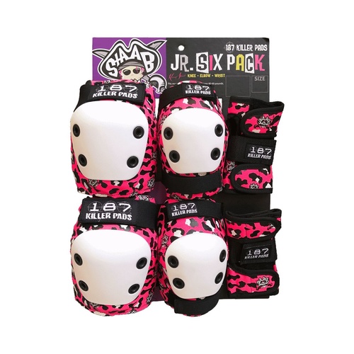 187 Killer Pads Staab Pink Six Pack Junior Pads Set
