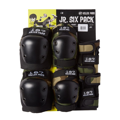 187 Killer Pads Camo Six Pack Junior Pads Set