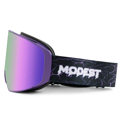 Modest Mage Purple Lightning Unisex Snowboard Goggles