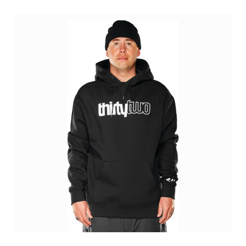 ThirtyTwo Double Tech Mens 2023 Black DWR Snowboard Riding Hoodie [Size: Small]