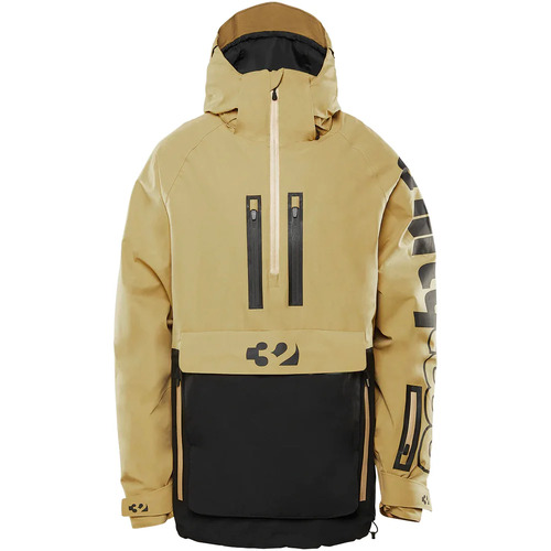 Thirtytwo 32 Light Anorak JP Black Tan Mens 15K 2024 Snowboard Jacket [Size: Medium]
