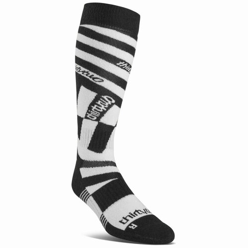 Thirtytwo 32 Black White Merino Mens Snowboard Socks [Size: Large / X-Large]