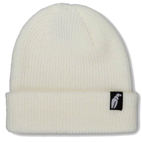 Crab Grab Claw Label White Beanie
